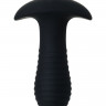 Чёрная анальная втулка S-HANDE SPIRAL с вибрацией - 10,3 см.