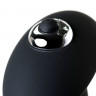 Чёрная анальная втулка S-HANDE SPIRAL с вибрацией - 10,3 см.