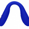 Синий двухсторонний вибратор Flex - 21,5 см.