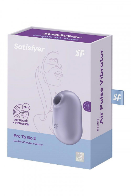 Сиреневый вакуумный вибростимулятор клитора Satisfyer Pro To Go 2