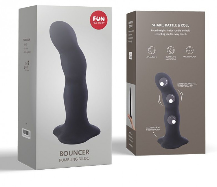 Чёрный фаллоимитатор Bouncer - 18,3 см.