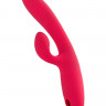Ярко-розовый вибратор-кролик с вакуум-волновой стимуляцией Enila - 23 см.
