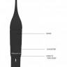 Черный клиторальный вибромассажер Clitoral Tickler - 16,2 см.