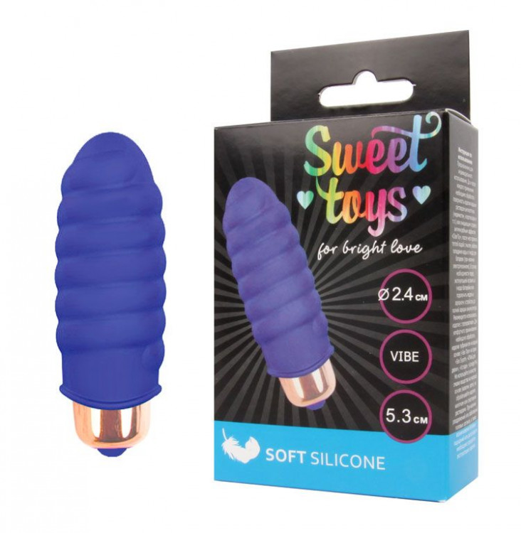 Синяя вибропуля Sweet Toys - 5,3 см.