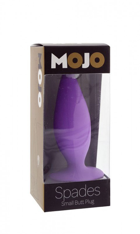 Фиолетовая анальная пробка MOJO SPADES SMALL BUTT PLUG - 10 см.