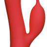 Красный вибратор-кролик G Ignite с функцией нагрева - 20,8 см.