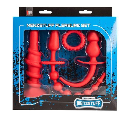 Набор для анальной стимуляции MENZSTUFF PLEASURE SET RED
