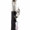 Чёрный перезаряжаемый вибратор Rechargeable Rabbit - 22 см.