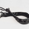 Черная лаковая плеть-флогер - 65 см.