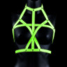 Портупея Bra Harness с неоновым эффектом - размер S-M Портупея Bra Harness с неоновым эффектом - размер S-M