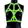 Портупея Bra Harness с неоновым эффектом - размер S-M Портупея Bra Harness с неоновым эффектом - размер S-M