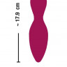 Ярко-розовый клиторальный вибратор с 3 насадками Spot Vibrator with 3 Tips - 17,9 см.