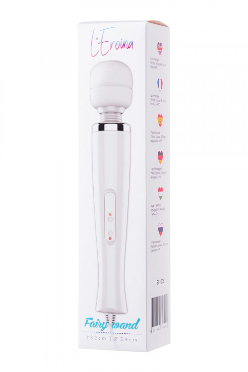 Белый жезловый вибромассажер L EROINA Super Massager