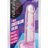 Розовый фаллоимитатор 7 Inch Crystalline Dildo - 17,7 см.