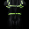 Стильная портупея Body Harness с неоновым эффектом - размер S-M Стильная портупея Body Harness с неоновым эффектом - размер S-M