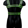 Стильная портупея Body Harness с неоновым эффектом - размер S-M Стильная портупея Body Harness с неоновым эффектом - размер S-M