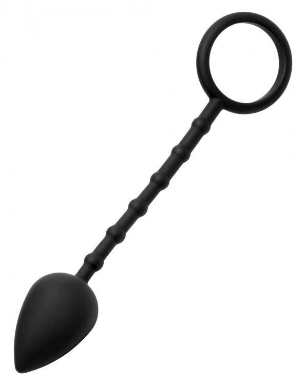 Эрекционное кольцо с каплевидной анальной пробкой Imbed Silicone Anal Plug and Cock Ring