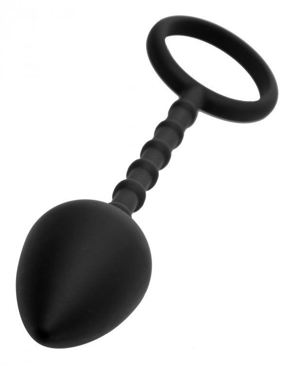 Эрекционное кольцо с каплевидной анальной пробкой Imbed Silicone Anal Plug and Cock Ring