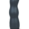 Черная анальная рельефная насадка-фаллоимитатор - 15 см.