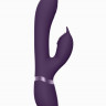 Фиолетовый вибромассажер-кролик Aimi - 22,3 см.