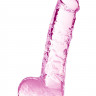 Розовый фаллоимитатор 6 Inch Crystalline Dildo - 15,2 см.