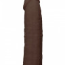 Коричневый фаллоимитатор без мошонки Silicone Dildo Without Balls - 22,8 см.