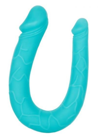 Бирюзовый двусторонний фаллоимитатор Silicone Double Dong AC/DC - 30,5 см.