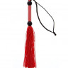Красная мини-плеть из силикона и акрила SILICONE FLOGGER WHIP - 25,6 см.