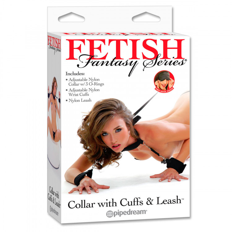 Набор для бондажа Collar with Cuffs and Leash
