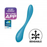 Синий гибкий вибратор Satisfyer G-Spot Flex 5+ - 19,6 см.