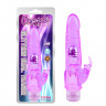Фиолетовый вибратор Glitters Dual Teaser - 23 см. Фиолетовый вибратор Glitters Dual Teaser - 23 см.