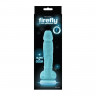 Голубой фаллоимитатор, светящийся в темноте, Firefly 5  Pleasures Dildo - 17 см.