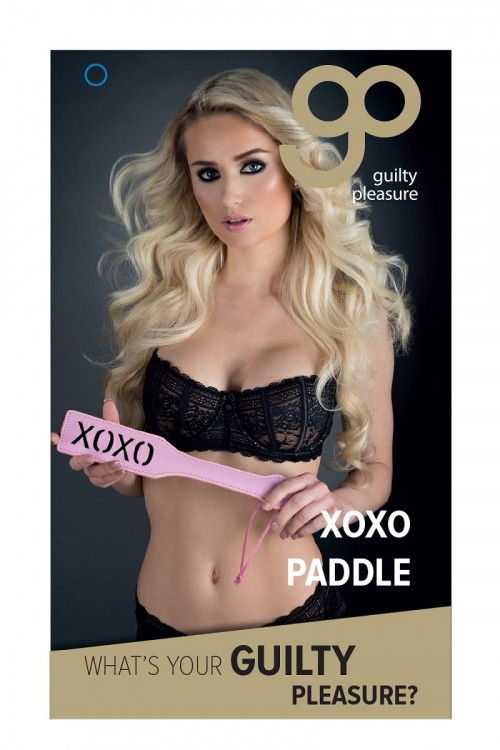 Розовый пэддл с надписью XOXO Paddle - 32 см.