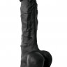 Чёрный фаллоимитатор на присоске Colours Pleasures 7  Dildo - 22,3 см.