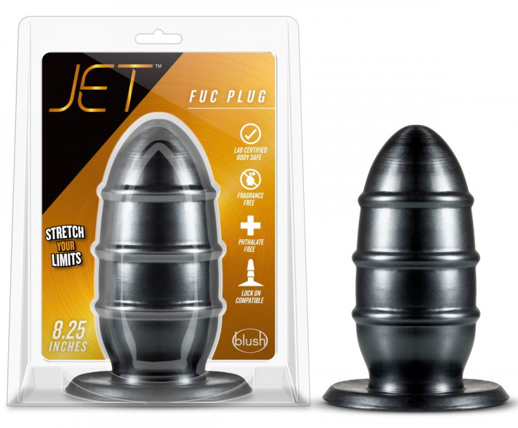 Черная анальная пробка Fuc Plug - 20,9 см.