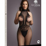 Кэтсьюит с доступом High Neck Fishnet And Lace Bodystocking