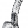 Прозрачный вибратор-реалистик Vibrating Ding Dong - 16,5 см.