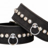 Черные поножи Diamond Studded Ankle Cuffs