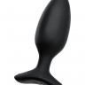 Черная анальная втулка LOVENSE Hush 2 (M) - 13,5 см.