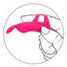 Розовый вибромассажер на палец The Flirty Vibe - 10 см.
