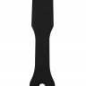 Черная гладкая силиконовая шлепалка - 33 см.