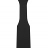 Черная гладкая силиконовая шлепалка - 33 см.