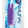 Закрытая фиолетовая насадка с пупырышками SAMURAI PENIS SLEEVE PURPLE - 14,5 см.