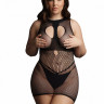 Мини-платье из сетки Duo Net Open Cup Mini Dress