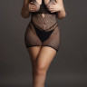 Мини-платье из сетки Duo Net Open Cup Mini Dress