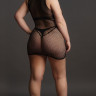 Мини-платье из сетки Duo Net Open Cup Mini Dress