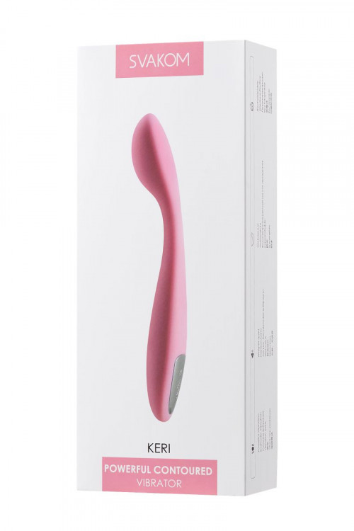 Нежно-розовый клиторальный вибратор Keri Pale Pink - 17 см.