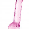 Розовый фаллоимитатор 8 Inch Crystalline Dildo - 19,5 см.