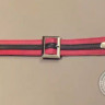 Красно-чёрный браслет с прямоугольной пряжкой