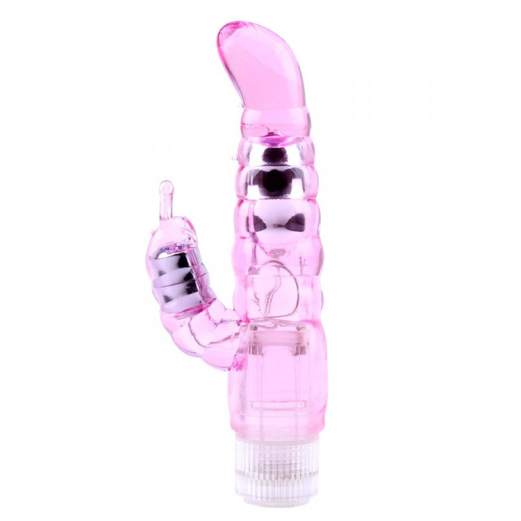 Розовый вибратор-кролик My Dual Pleasure - 21 см.